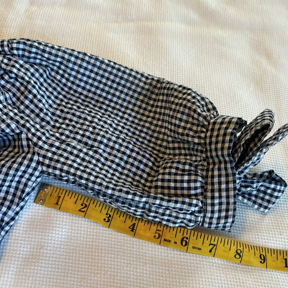 Pixie Market Gingham Check Women’s Off Shoulder Long Top Size Small - Picture 8 of 10